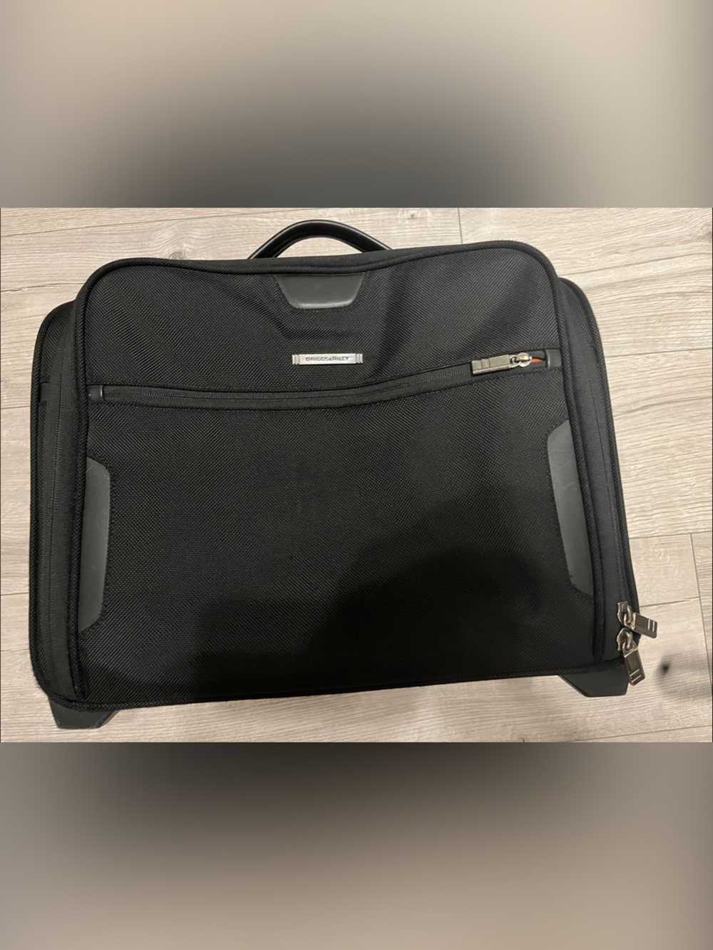 Briggs & Riley Black Laptop Briefcase with Front Zip Pocket